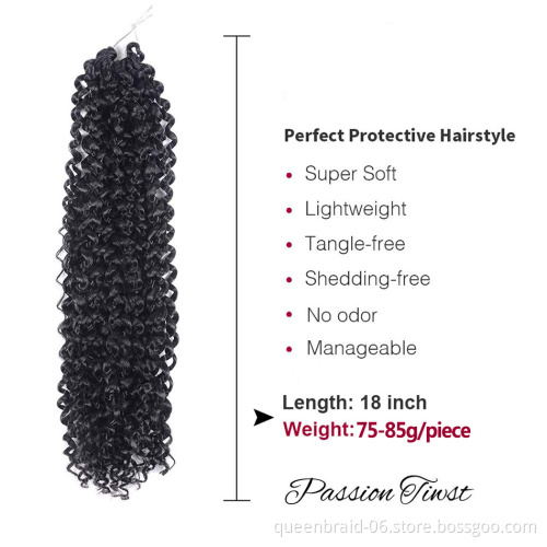 Passion Twist Hair Water Wave Crochet Braids for Passion Twist Crochet Hair Passion Twist Braiding Hair Extensions